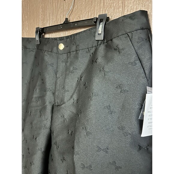Eloquii Black Tailored High‎ Rise Jacquard Ankle Pant Size 16 NWT Work Casual - Picture 3 of 8